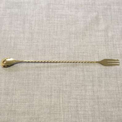 Alternative view of Trident/ Fork Barspoon Gold 30cm