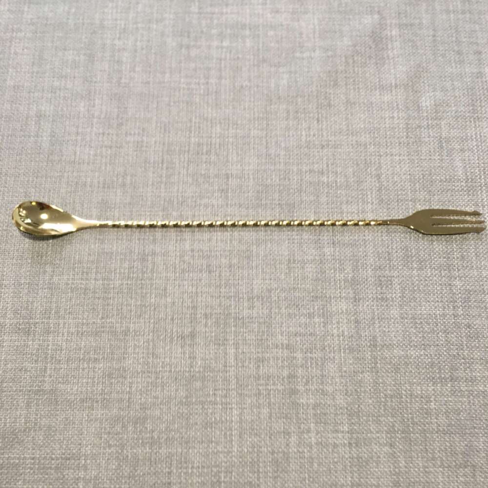 Trident/ Fork Barspoon Gold 30cm
