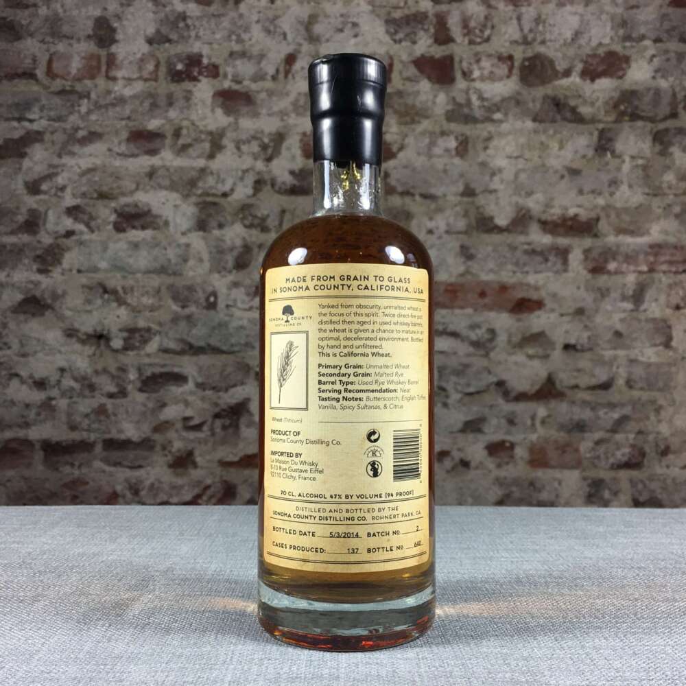 Sonoma 2nd  Chance Wheat Whisky 47% 0,7l – Bild 2