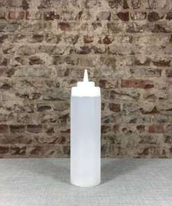 Dosierflasche/ Squeeze "XL- Size" Flasche Transparent mit großer Öffnung (708ml)