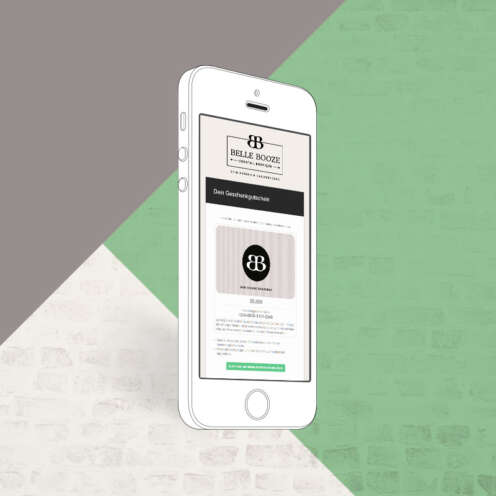 Belle Booze Geschenkgutschein Email Vorschau