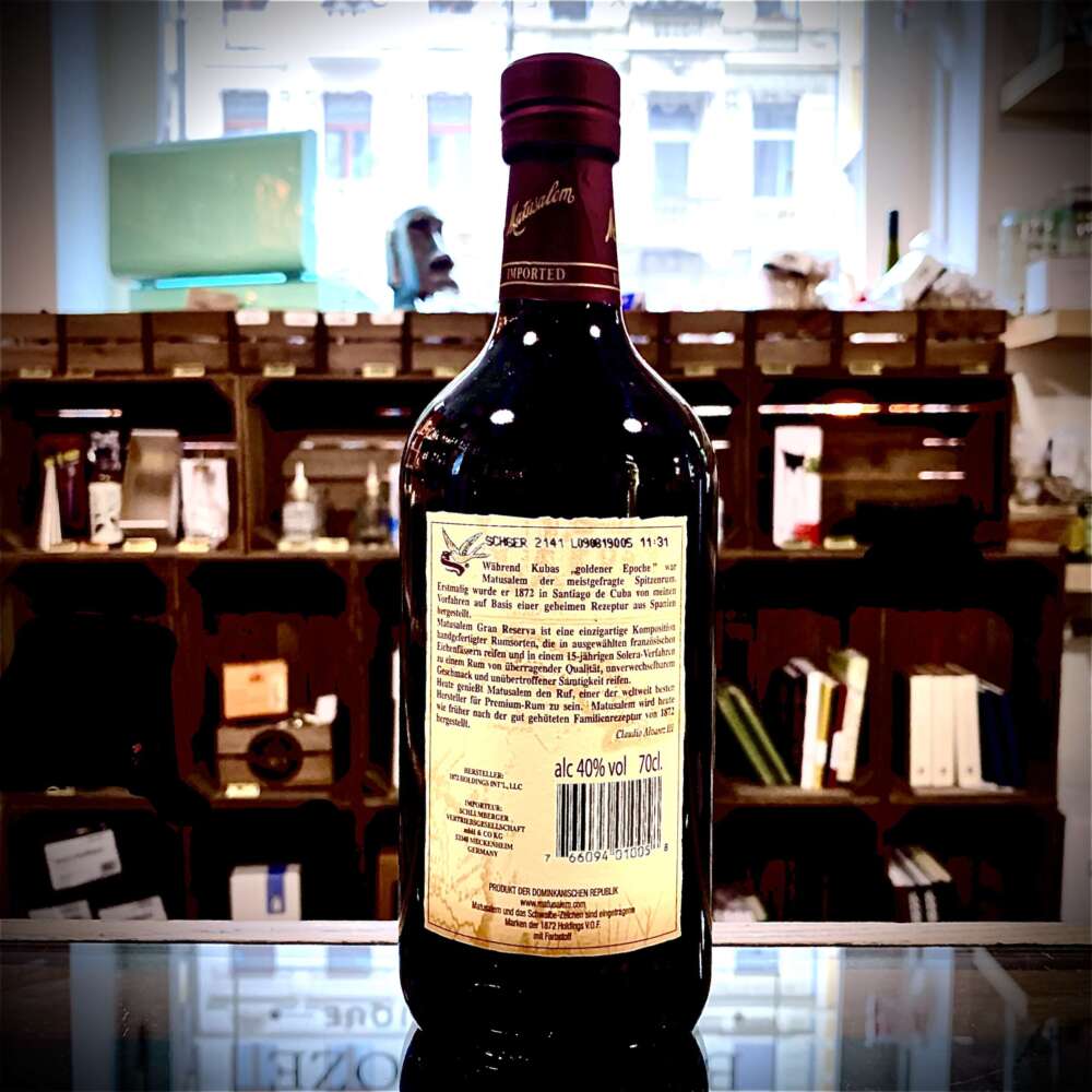 Matusalem 15 Solera Rum 40% 0,7l – Bild 2