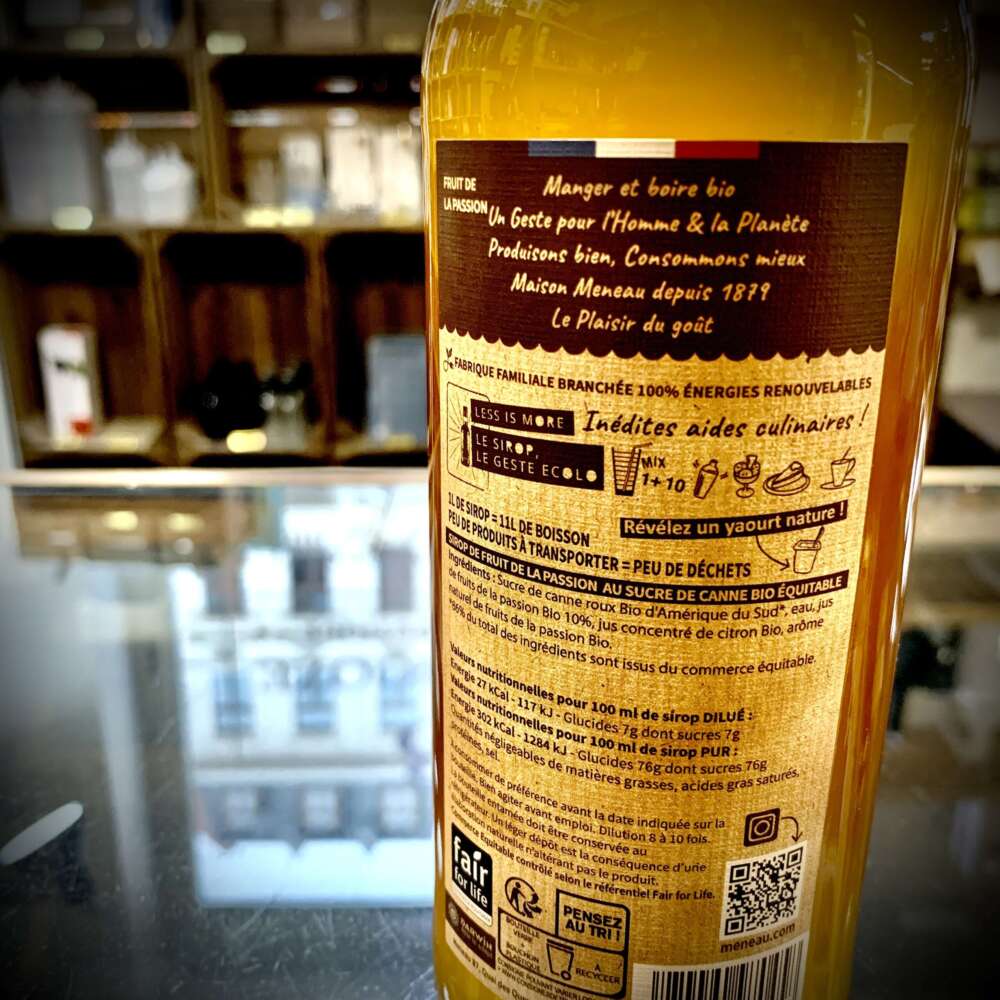 Maison Meneau Passion Sirop "Maracuja" Sirup 0,5l – Bild 3