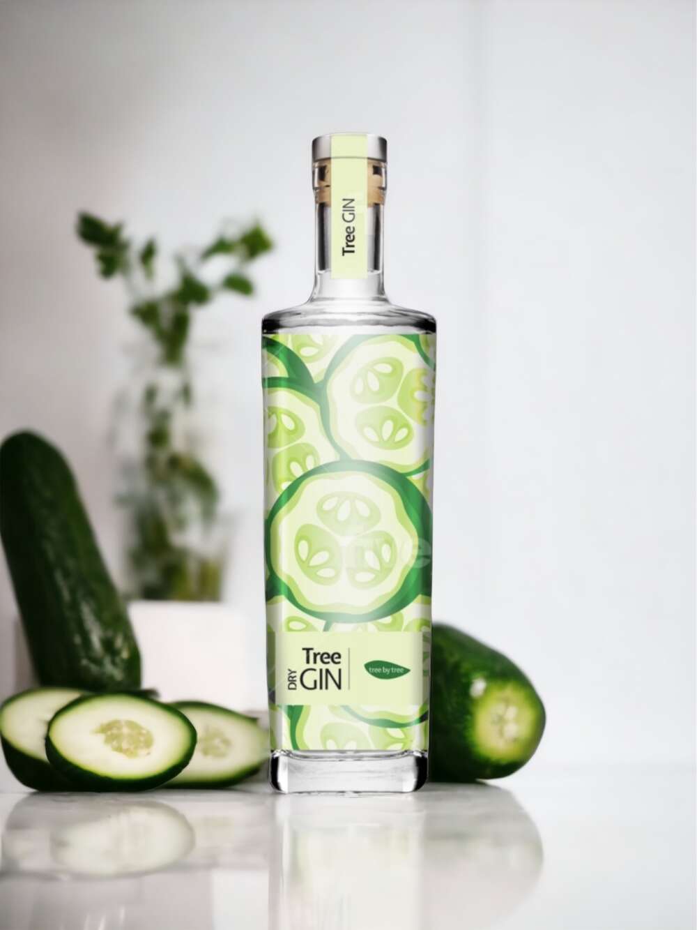 Tree Dry Gin Gurke 42% 0,5L – Bild 2